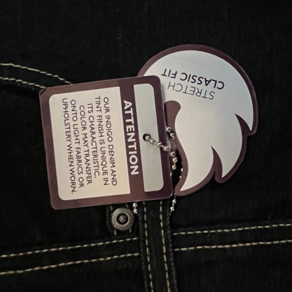 Gloria Vanderbilt Amanda Blue DARK WASH JEANS NWT SIZE 18 - Picture 5 of 6